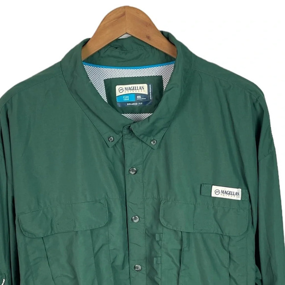 BF942 Mens Magellan Outdoors Relaxed Fit Moisture Wicking Fishing Shirt 4XL - Picture 3 of 5